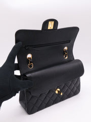 CHANEL Classic Flap Medium 23 Grained Calfskin - Black with Gold Hardware
