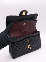 CHANEL Classic Flap Medium 23 Grained Calfskin - Black with Gold Hardware