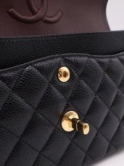 CHANEL Classic Flap Medium 23 Grained Calfskin - Black with Gold Hardware