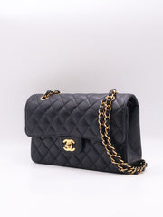 CHANEL Classic Flap Medium 23 Grained Calfskin - Black with Gold Hardware