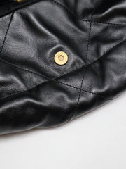 CHANEL 22 Handbag Small - Black/White Logo with Gold Hardware