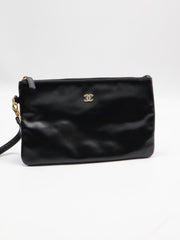 CHANEL 22 Handbag Small - Black/White Logo with Gold Hardware