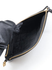 CHANEL 22 Handbag Small - Black/White Logo with Gold Hardware