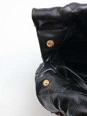 CHANEL 22 Handbag Small - Black/White Logo with Gold Hardware