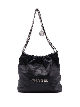 CHANEL 22 Handbag Small - Black with Silver Hardware