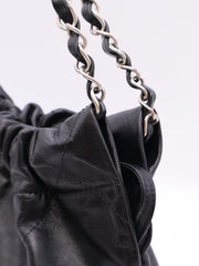 CHANEL 22 Handbag Small - Black with Silver Hardware