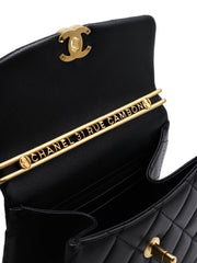 CHANEL 24S Caviar Quilted 31 Rue Cambon Mini Top Handle Flap - Black / Gold