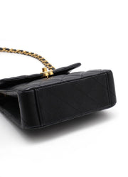 CHANEL 24S Caviar Quilted 31 Rue Cambon Mini Top Handle Flap - Black / Gold