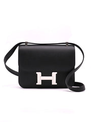HERMES Constance 24 Noir with Palladium Hardware