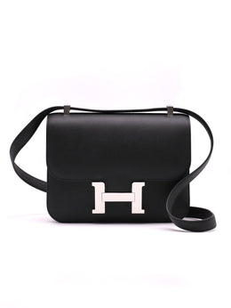 HERMES Constance 24 Noir with Palladium Hardware