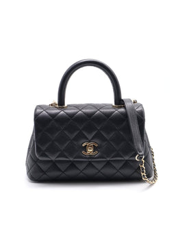 CHANEL Coco Handle Small - Black with Gold Hardware