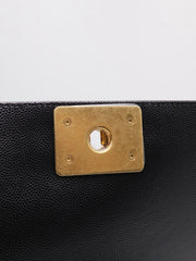 CHANEL Boy Flap Bag 25 Grained Calfskin - Black with Gold Hardware