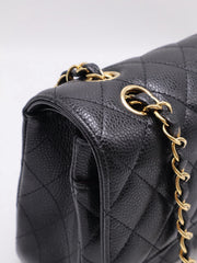CHANEL Classic Flap Medium 25 Grained Calfskin - Black with Gold Hardware