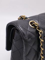CHANEL Classic Flap Medium 25 Grained Calfskin - Black with Gold Hardware