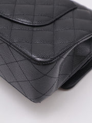 CHANEL Classic Flap Medium 25 Grained Calfskin - Black with Gold Hardware