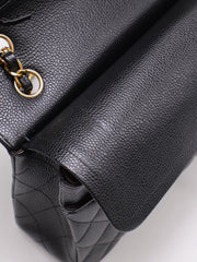 CHANEL Classic Flap Medium 25 Grained Calfskin - Black with Gold Hardware