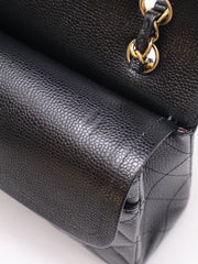 CHANEL Classic Flap Medium 25 Grained Calfskin - Black with Gold Hardware