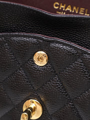 CHANEL Classic Flap Medium 25 Grained Calfskin - Black with Gold Hardware
