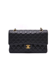 CHANEL Classic Flap Medium 25 Grained Calfskin - Black with Gold Hardware