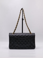 CHANEL Classic Flap Medium 25 Grained Calfskin - Black with Gold Hardware