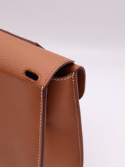 HERMES Halzan 25 - Gold with Gold Hardware [Y]
