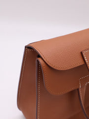 HERMES Halzan 25 - Gold with Gold Hardware [Y]