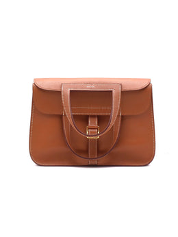 HERMES Halzan 25 - Gold with Gold Hardware [Y]