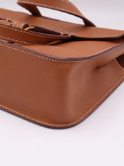HERMES Halzan 25 - Gold with Gold Hardware [Y]