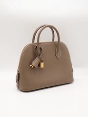 HERMES Bolide 25 - Etoupe with Gold Hardware [B]