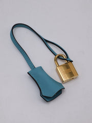 HERMES Kelly 25 - Bleu Atoll with Gold Hardware [T]