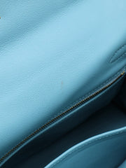 HERMES Kelly 25 - Bleu Atoll with Gold Hardware [T]