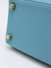 HERMES Kelly 25 - Bleu Atoll with Gold Hardware [T]