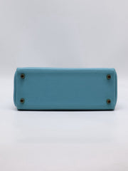 HERMES Kelly 25 - Bleu Atoll with Gold Hardware [T]