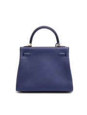 HERMES Kelly 25 - Bleu Encre with Gold Hardware