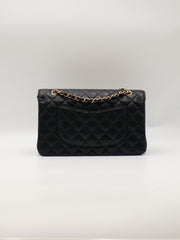 CHANEL Classic Flap Medium 25 Grained Calfskin - Black with Gold Hardware