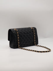 CHANEL Classic Flap Medium 25 Grained Calfskin - Black with Gold Hardware