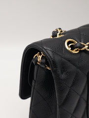 CHANEL Classic Flap Medium 25 Grained Calfskin - Black with Gold Hardware