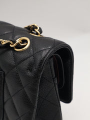 CHANEL Classic Flap Medium 25 Grained Calfskin - Black with Gold Hardware