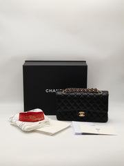 CHANEL Classic Flap Medium 25 Grained Calfskin - Black with Gold Hardware