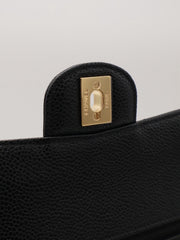 CHANEL Classic Flap Medium 25 Grained Calfskin - Black with Gold Hardware
