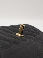 CHANEL Classic Flap Medium 25 Grained Calfskin - Black with Gold Hardware