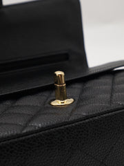 CHANEL Classic Flap Medium 25 Grained Calfskin - Black with Gold Hardware