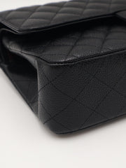 CHANEL Classic Flap Medium 25 Grained Calfskin - Black with Gold Hardware