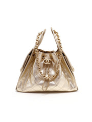CHANEL 25 Hobo Bag Small - Champagne Gold / Gold