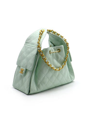 CHANEL 25 Hobo Bag Small - Mint Green with Gold Hardware