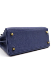 HERMES Kelly 25 - Bleu Encre with Gold Hardware