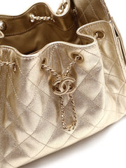 CHANEL 25 Hobo Bag Small - Champagne Gold / Gold