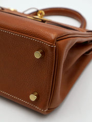 HERMES Kelly 25 Sellier - Gold with Gold Hardware [Z]