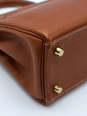 HERMES Kelly 25 Sellier - Gold with Gold Hardware [Z]