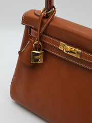 HERMES Kelly 25 Sellier - Gold with Gold Hardware [Z]